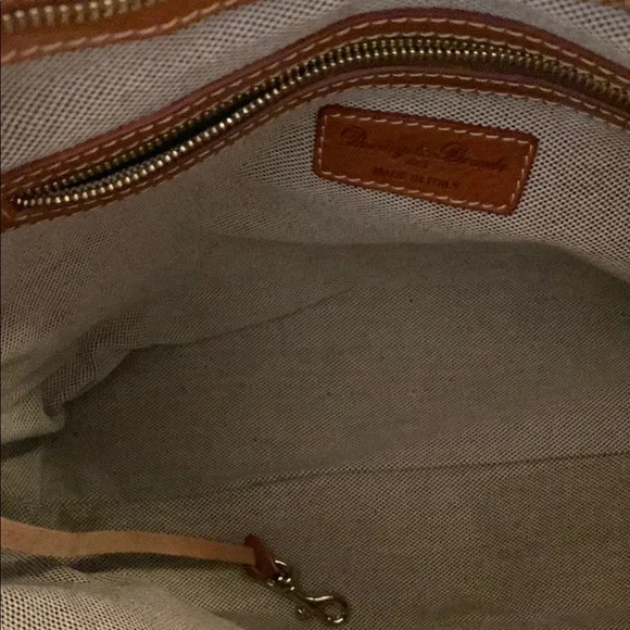 Dooney & Bourke Vintage Tan Leather Tote with Structured Design - Picture 6 of 10
